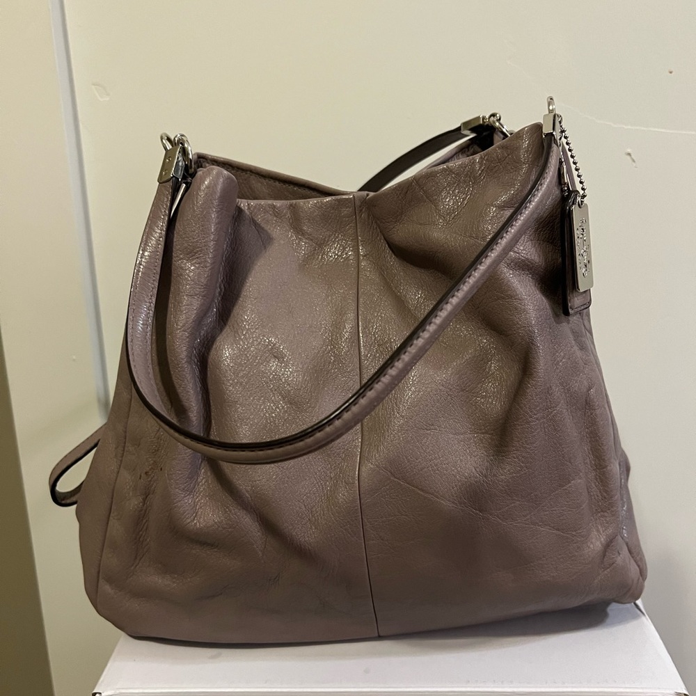 Coach purse, grayish purple